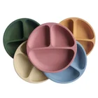 Милая мультяшная детская посуда без бисфенола А, тренировочная посуда, Детские миски для кормления, безопасная миска, портативные силиконовые обеденные тарелки