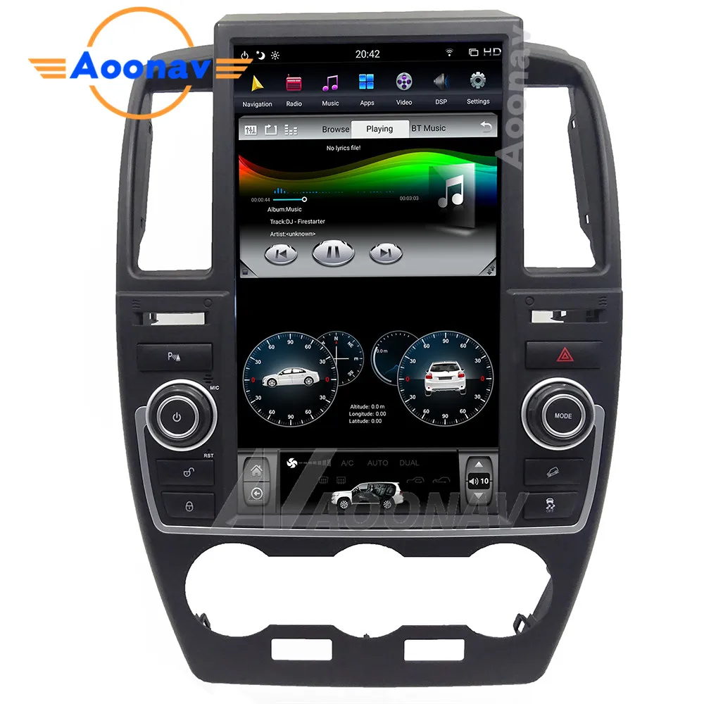 Автомобильный плеер Tesla Style Android 10 4 дюйма GPS навигация IPS DSP CarPlay автостерео для Land