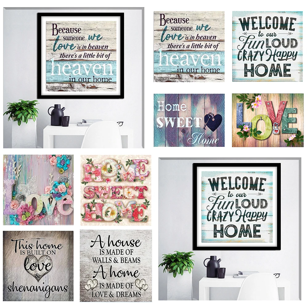 Набор круглых алмазных картин 5D Сделай Сам полное сверло любовь Falimy буквы