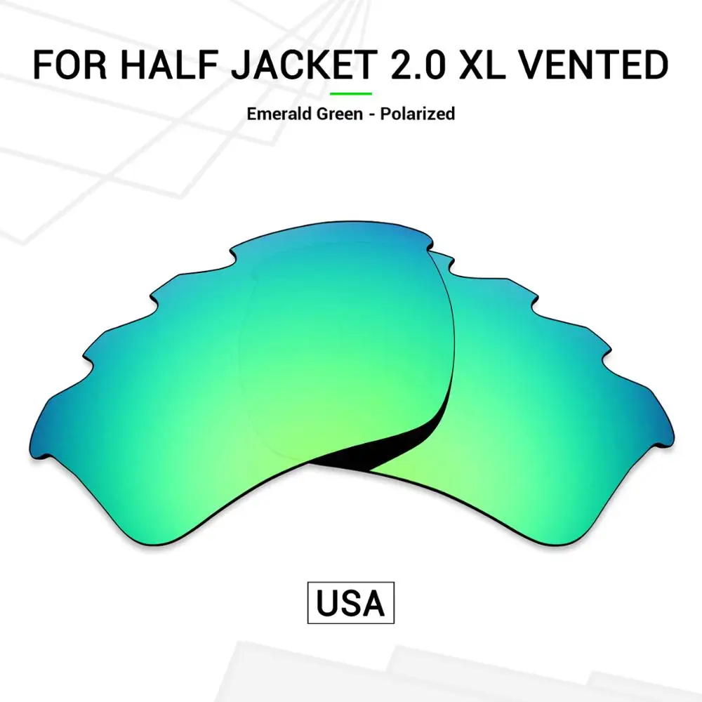 

Mryok POLARIZED Replacement Lenses (from USA) for Oakley Half Jacket 2.0 XL Vented Sunglasses Emerald Green