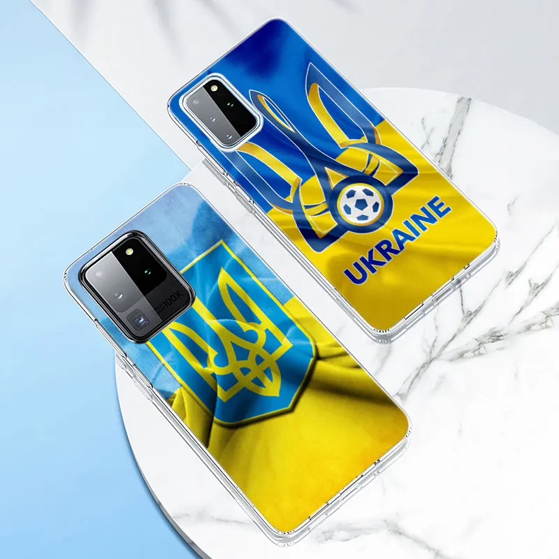 ukraine flag national emblem soft case for samsung galaxy note 20 ultra 10 9 s20 fe s10 lite s10e s9 s8 plus silicone cover free global shipping