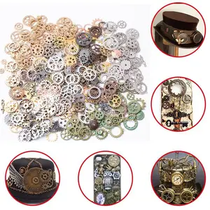 100G/Bag Alloy Gears Set Pendant Making Gears Vintage Bracelet Wrist Watch Mechanical Steampunk Brac in USA (United States)