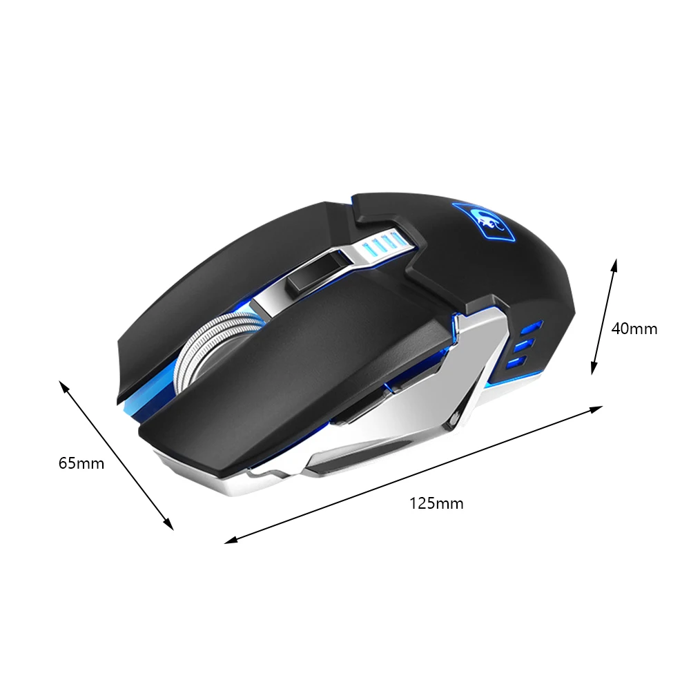 

Wireless Mouse Rechargeable Bluetooth-compatible 3500DPI for Computer Gamer Laptop Desktop 6 Buttons Silent Gaming Office Mice