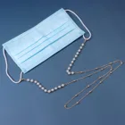 1 прочный корпус из поликарбоната; Ремешок маска для лица держатель маска для лица, западный стиль, модное ювелирное изделие, женские очки маска двойного назначения цепи жемчужное Mascarillas