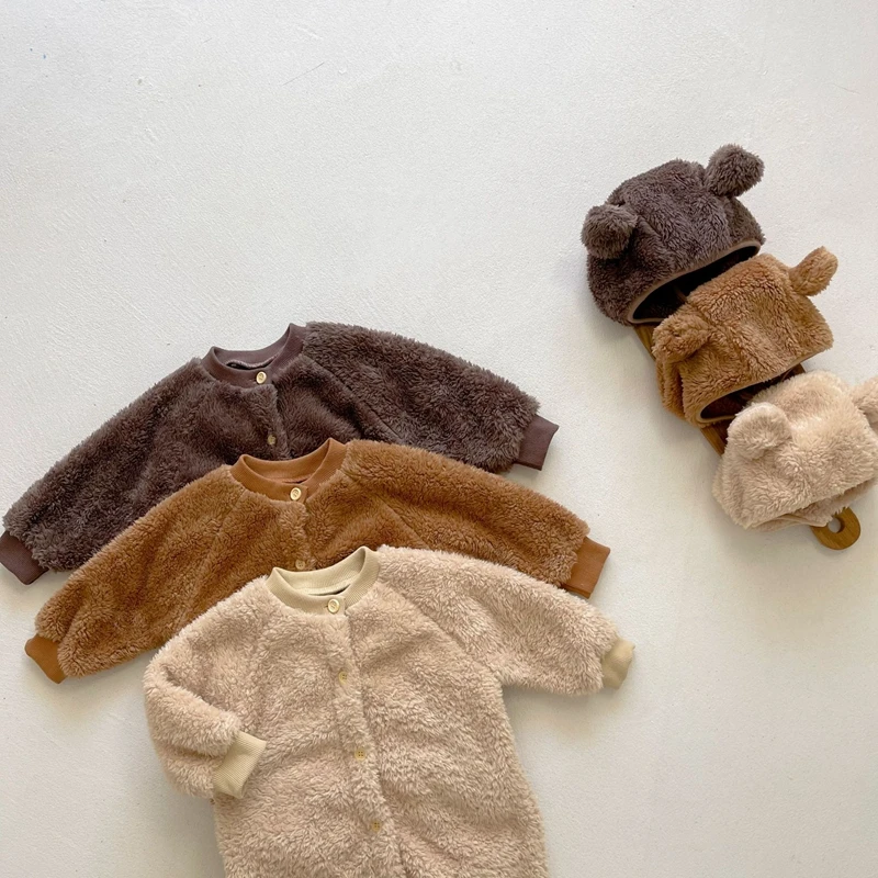 Комбинезон для новорожденных зимний костюм одежда маленьких мальчиков теплая из