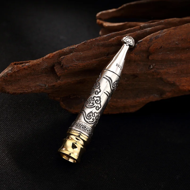 Кулон-фильтр для сигарет из стерлингового серебра S925 пробы Серебряный фильтр