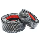 Резиновая лента из углеродного волокна, мягкая черная накладка на бампер, защитная лента для порога, 1 м для автомобильного стайлинга