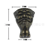 4pcs woodbox beast face foot zinc alloy furniture decorative gift case protector support feet cabinet leg hardware accessories