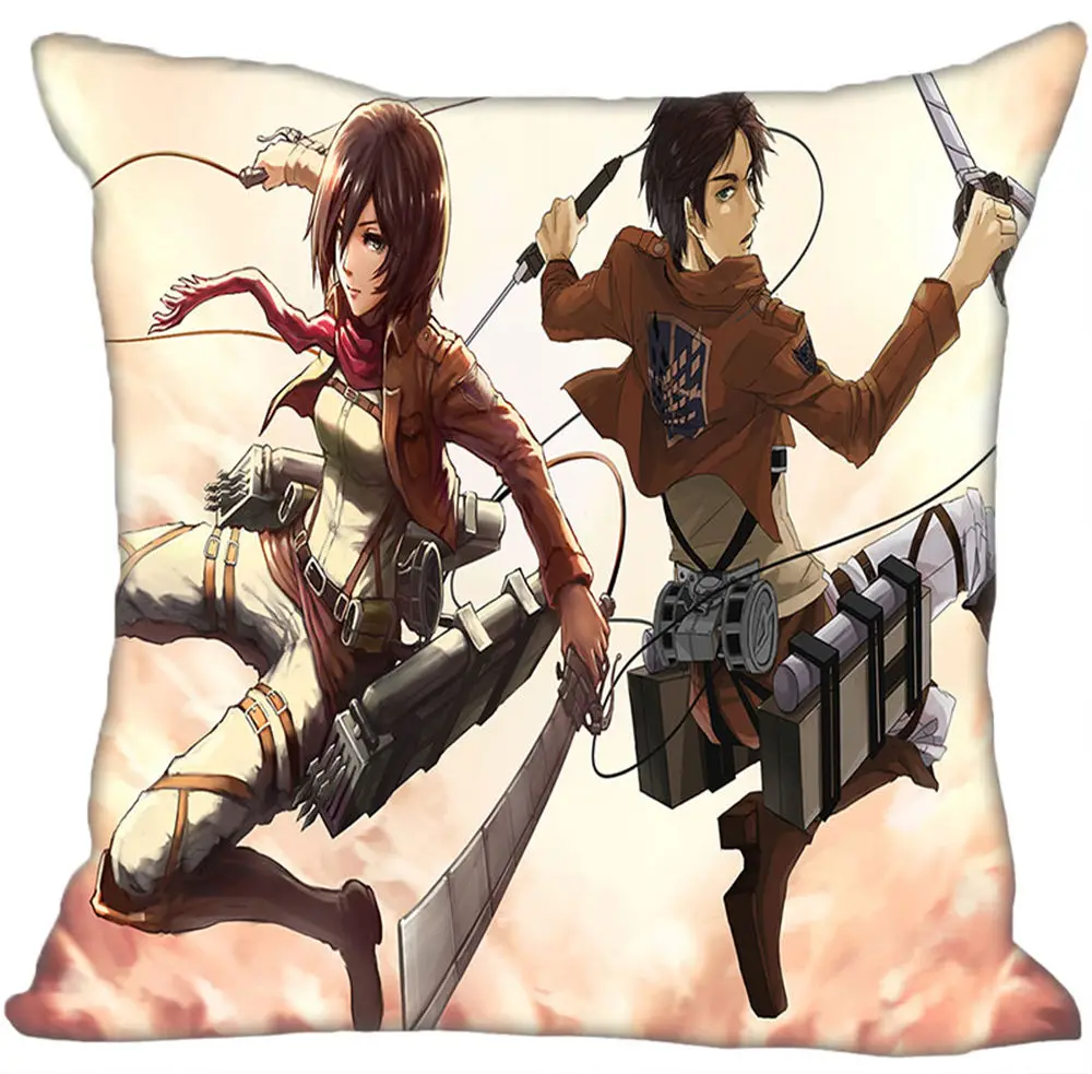 Чехол для подушки под заказ с рисунком аниме атака на кожу домашний декор спинка