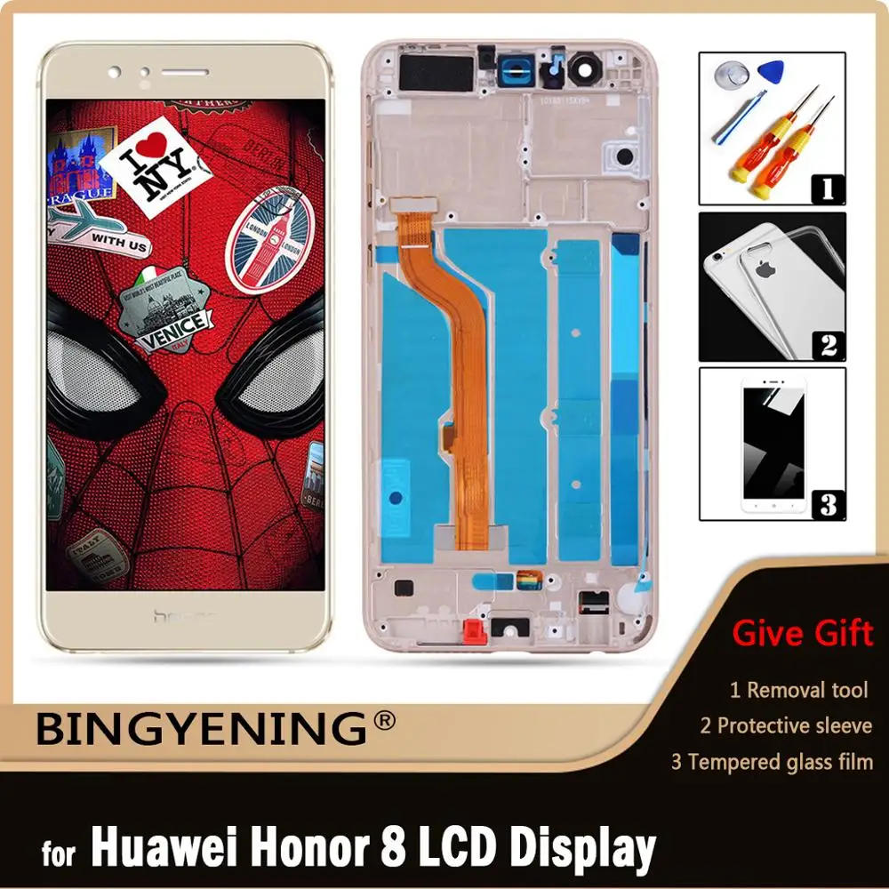 Оригинальный ЖК дисплей для Huawei Honor 8 сенсорный экран с дигитайзером в сборе 5 2