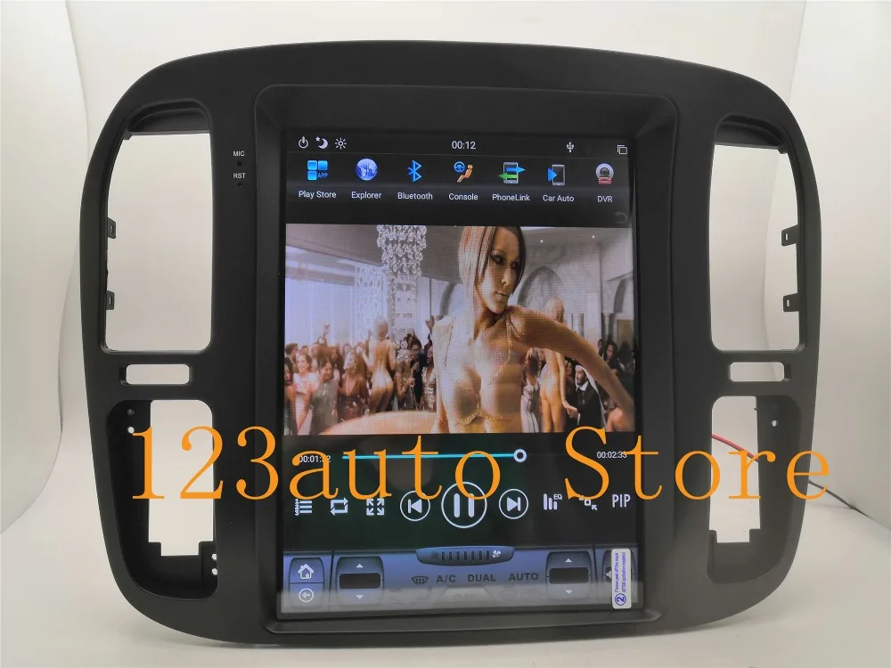 12,1 дюймов вертикальный PX6 Tesla стиль Android 8,1 автомобильный DVD gps навигационный плеер для TOYOTA LAND CRUISER LC100 LEXUS LX470 1999-2002