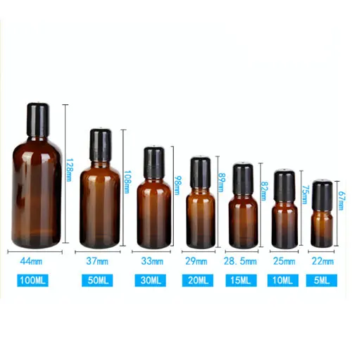 5 мл 100 бутылка из янтарного стекла Толстая стеклянная для образцов теста эфирное