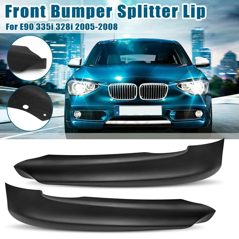 Black Car Front Bumper Lip Splitter Diffuser Protector Guard for BMW E90 325I 335I 2005-2008 Front Bumper Splitters