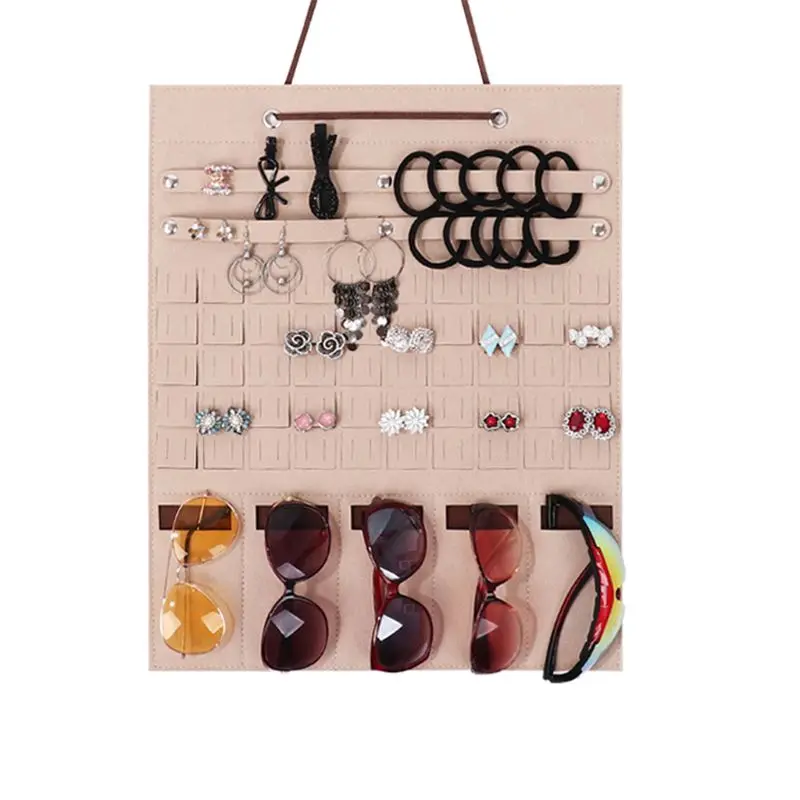 Практичная многофункциональная многослойная классификация войлока серьги кольцо ювелирные изделия Солнцезащитные очки сумка для хранения