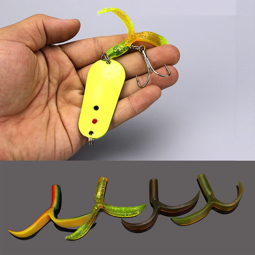 5pcs V Shape Replacement Tail for Fishing Lures Jig Spinner Baits Spoons | Спорт и развлечения