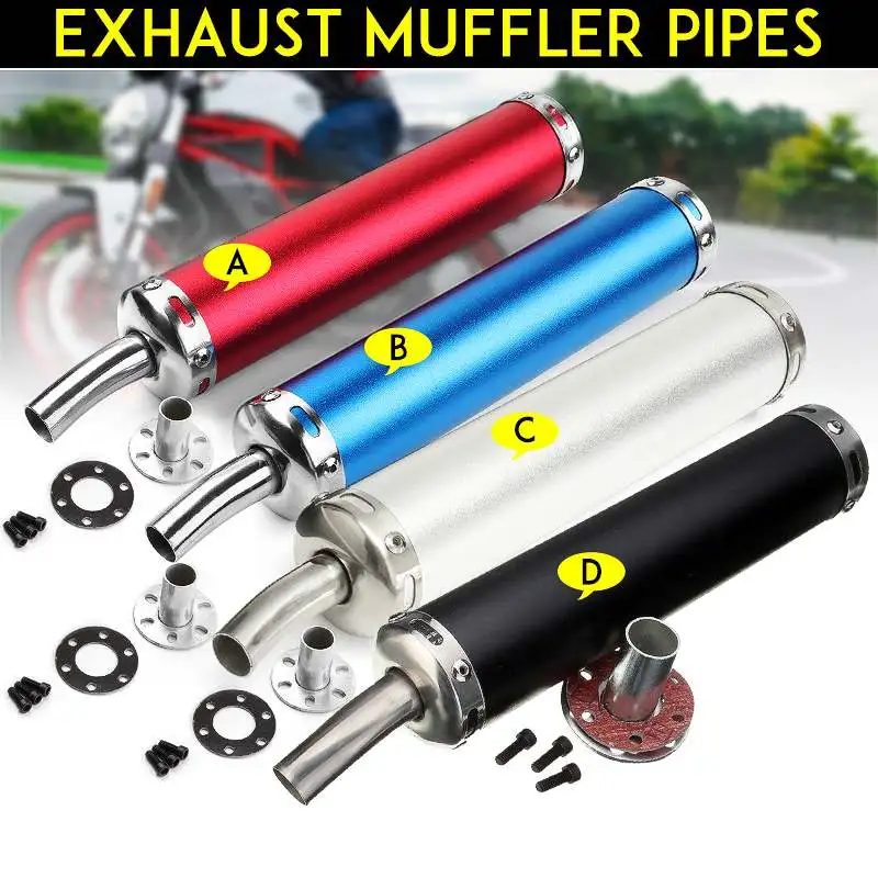 

60x280mm Universal 20MM Two stroke Scooter Dirt Motorcycle Racing Exhaust Pipe Muffler Silencer Gasket 2 Stroke
