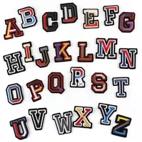 3d rainbow letter patches embroidery badges sew on for clothes patch stickers diy jeans bags hat shirt alphabet accessories