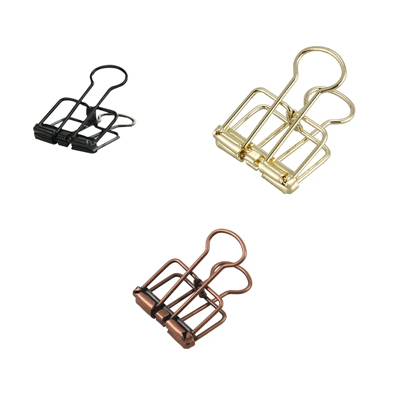 

Creative Wire Binder Clips 12 PCS Reusable Paper Clips Small Skeleton Clips with Good Elasticity Strong Grip for Your Documents