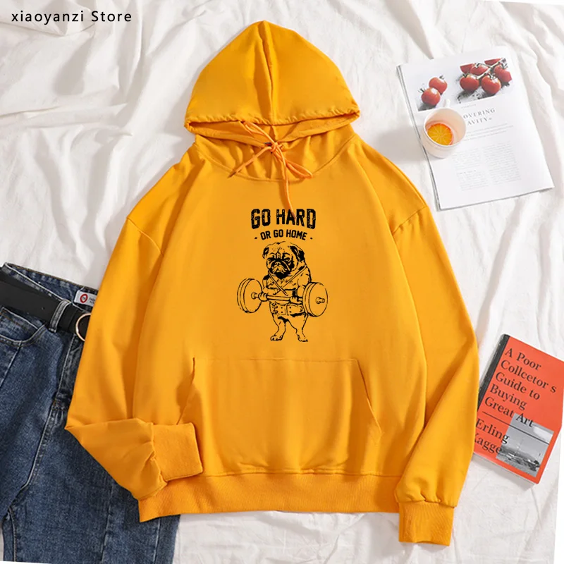 

100% cotton casual pug life women men fashion go home or go hard sports hoodies joggers pullovers unisex sweatshirts tops-2353
