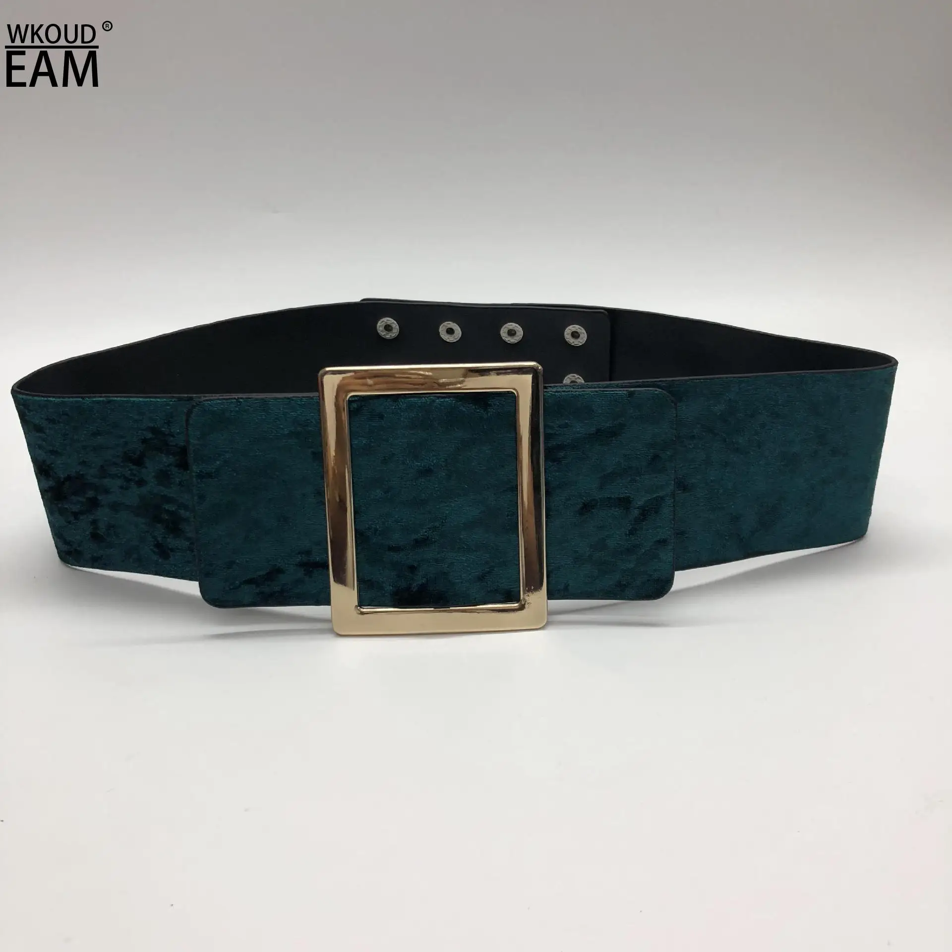 [EAM] 2020 новый стиль замшевый ремень с пряжкой на талии однотонный универсальный