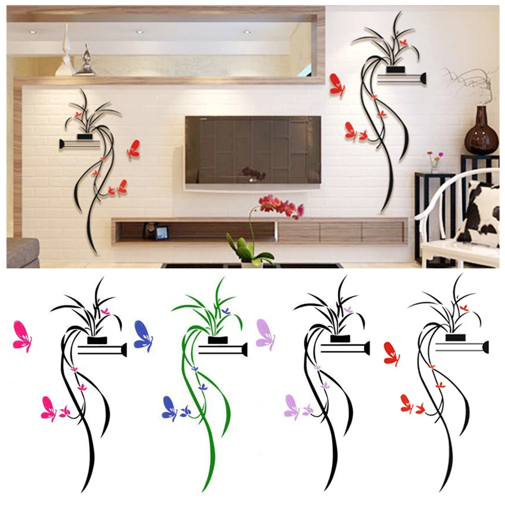 3D Наклейка на стену с изображением орхидеи и цветов наклейка холодильник сделай