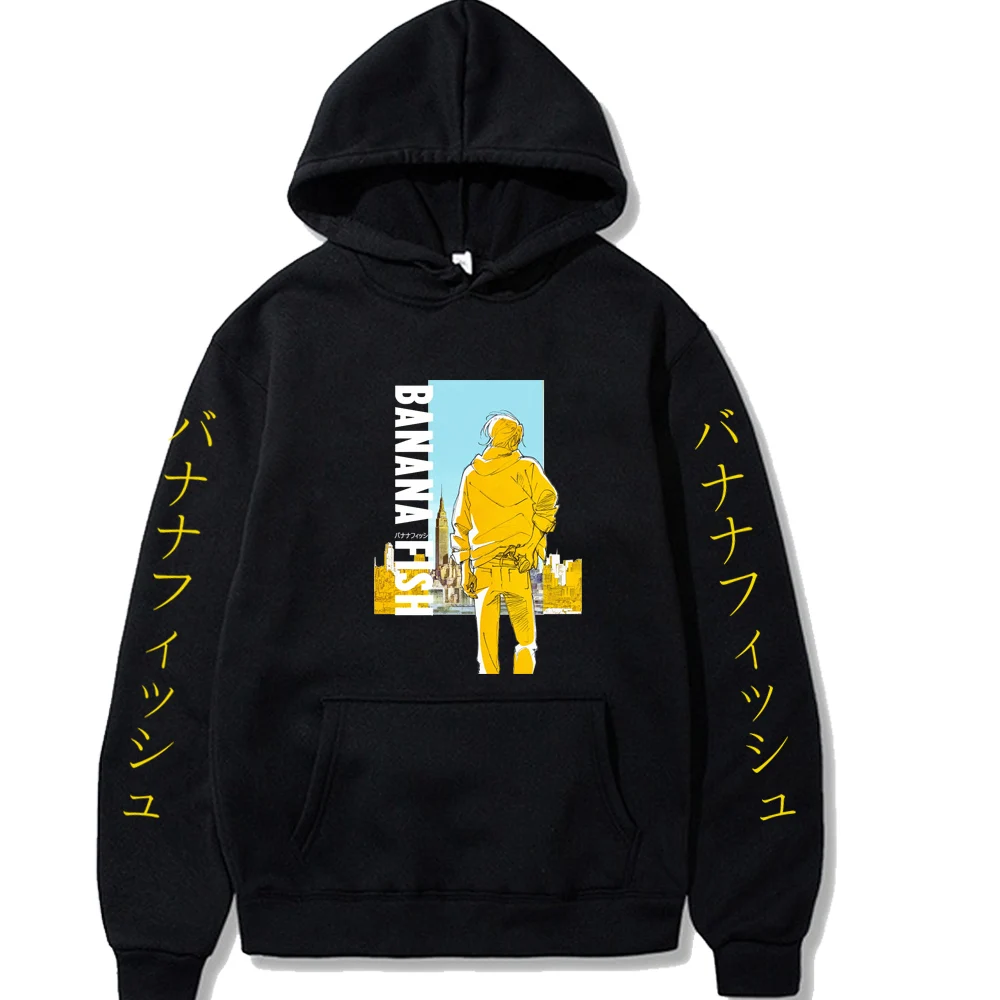 

Banana Fish Hoodie Fashion Loose Pullovers Tops Long Sleeve Male Female