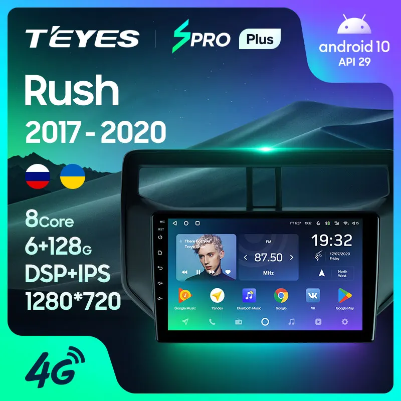 TEYES SPRO Plus For Toyota Rush 2017 - 2020 Car Radio Multimedia Video Player Navigation GPS Android 10 No 2din 2 din dvd | Автомобили и