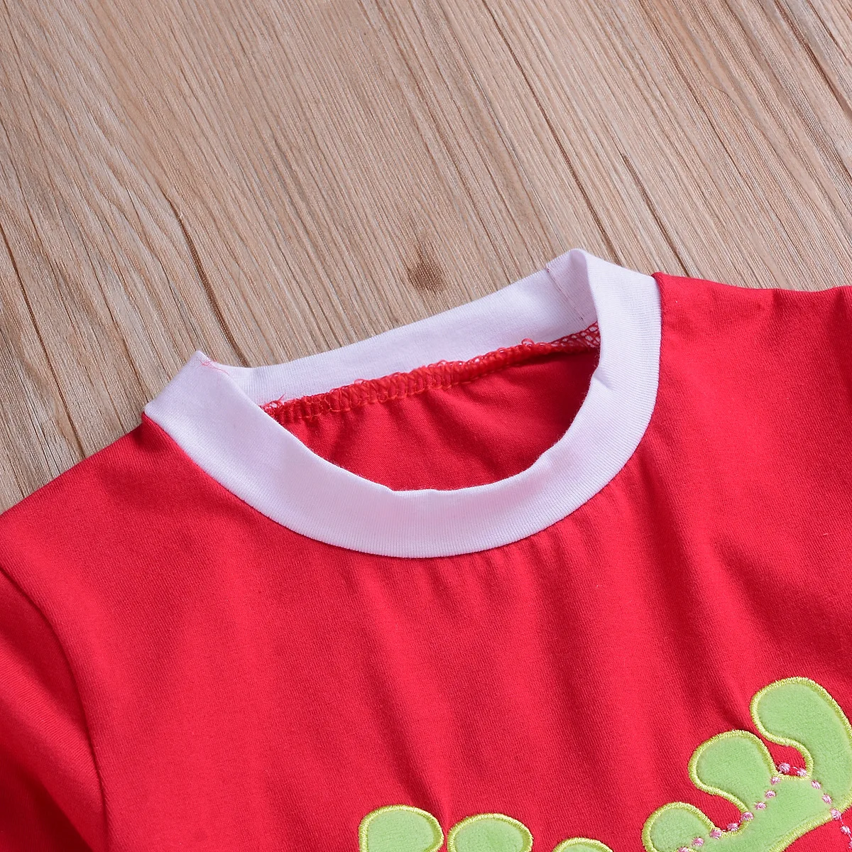 Комплект одежды для мальчиков и девочек повседневный Рождественский комплект из