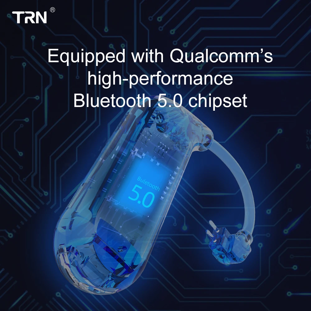 TRN BT20S беспроводной Bluetooth 5 0 кабель для наушников с ушным крючком 2pin 75 мм 78 MMCX