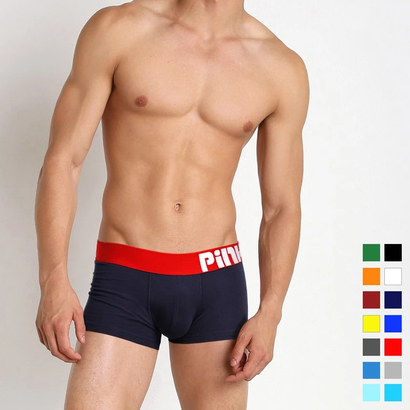 

HaleyChan Men's Briefs 14-color Cotton Comfortable Mens Boxer Briefs Calzoncillo Hombre Men Briefs Underwear Boxers Booty Shorts