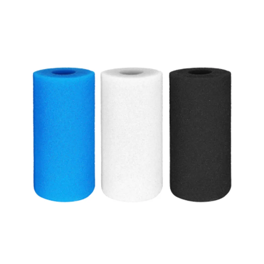 

3 Pcs Foam Filter Sponge For Intex Type Reusable Washable Swimming Pool Aquarium Filter Accessories Black Blue White Optional
