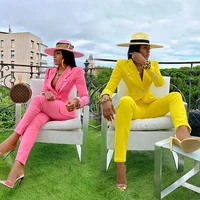 2021 autumn european and american new fashion womens temperament casual suit jacket womens straight pants two piece suit