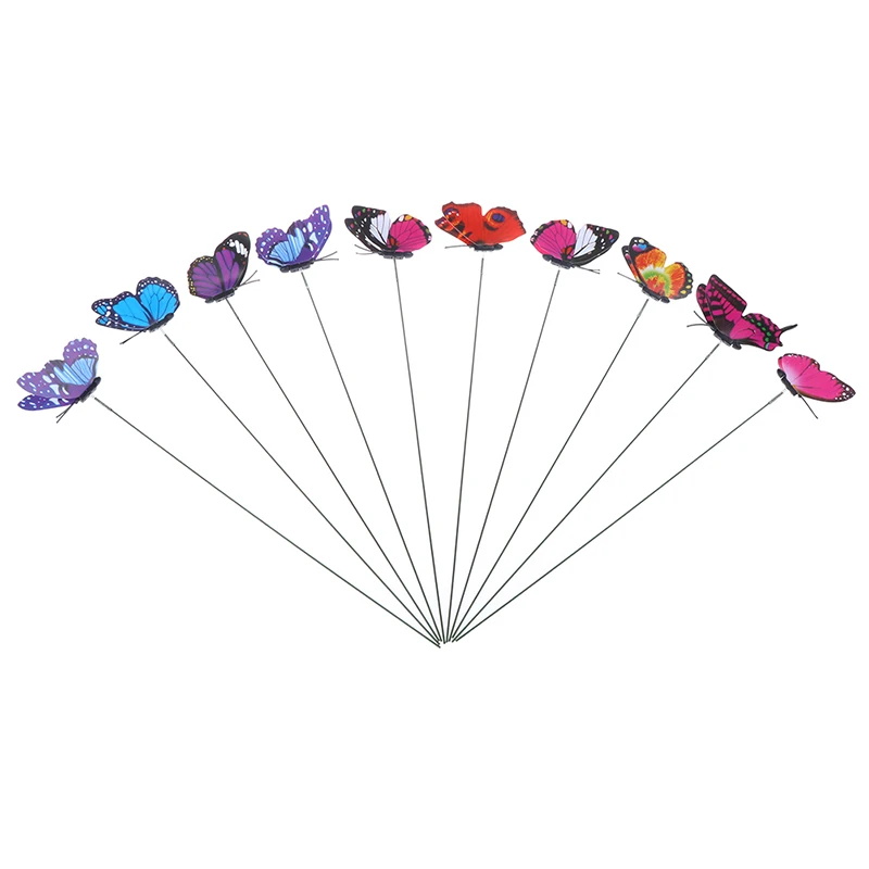 

Bunch Of Butterflies Garden Yard Planter Colorful Whimsical Butterfly Stakes Decoracion Outdoor Decor Flower Pots Decoration