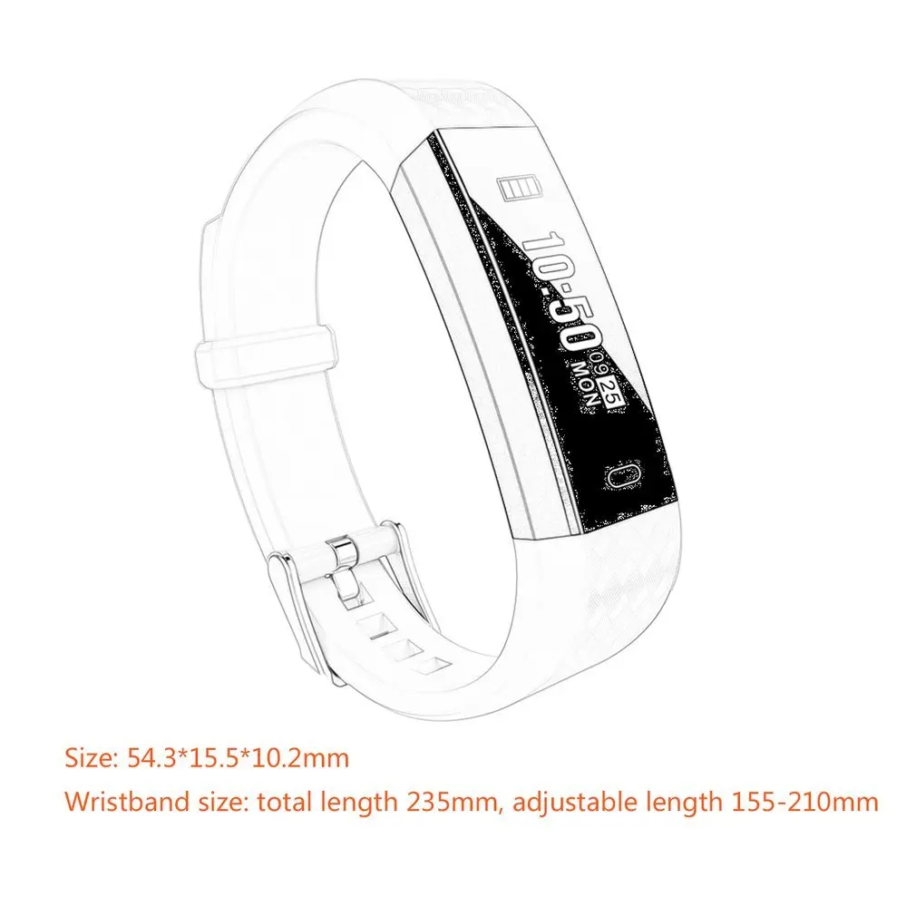 

ZY68 Smart Wristband Smart Wrist Watch Heart Rate Monitor Waterproof Sports Smart Band Fitness Tracker For iOS For Android