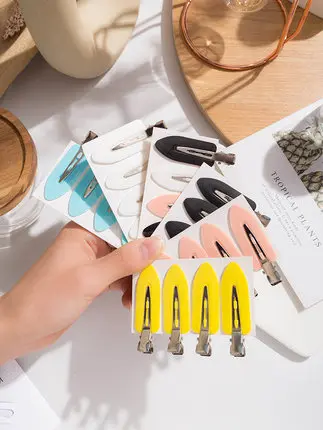 4 шт./лот однотонные мини заколки для волос карамельных цветов свежего стиля