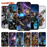 rocket raccoon marvel for huawei honor 30 20 10 9s 9a 9c 9x 8x max 10 9 lite 8a 7c 7a pro silicone soft black phone case