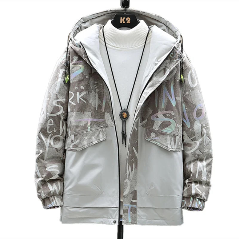 

2020 Autumn & Winter New Korean Thick Plus Size Loose Casual Warm Men White Duck Down Hooded Down Jacket Tide Free Shipping