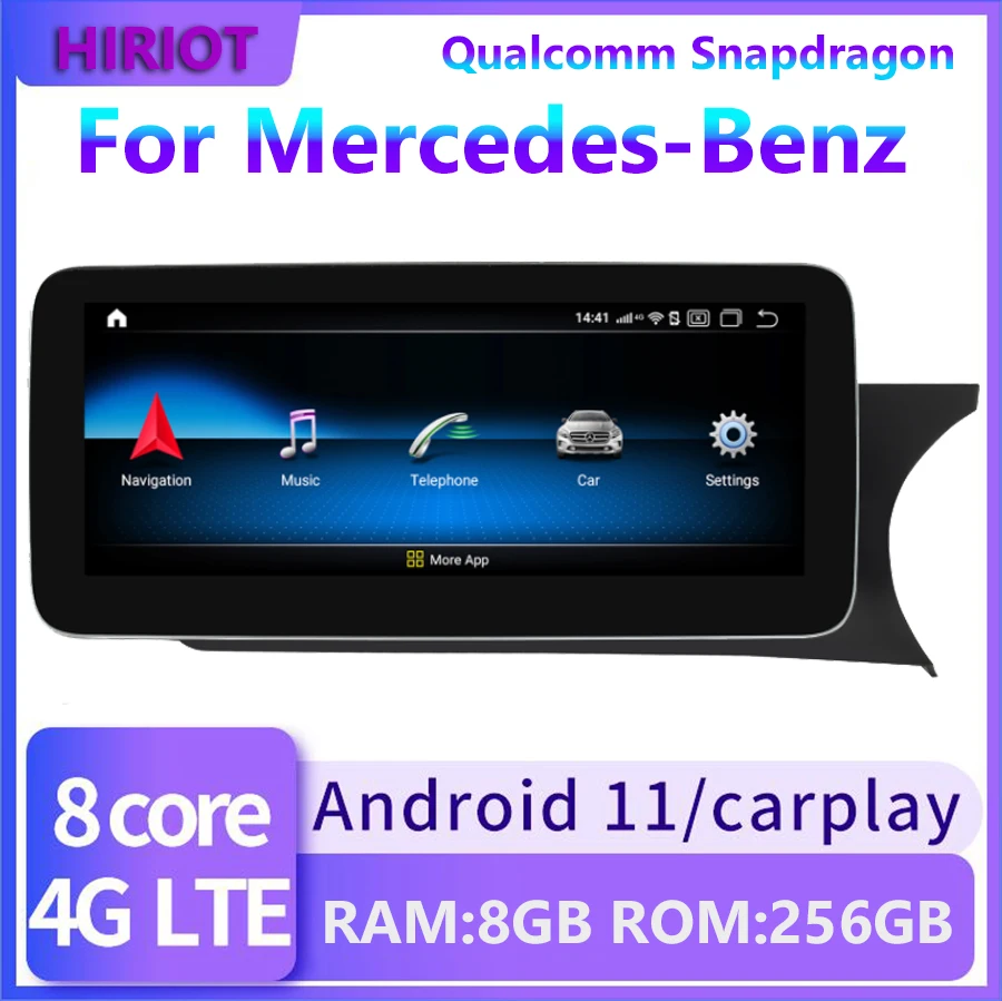 

12.3'Car Android 11 GPS Player For Mercedes Benz C-Class W204 RHD 2011-2014 NTG4.5 Snapdragon 8G+256G BT WIFI 4G LTE DSP Carplay