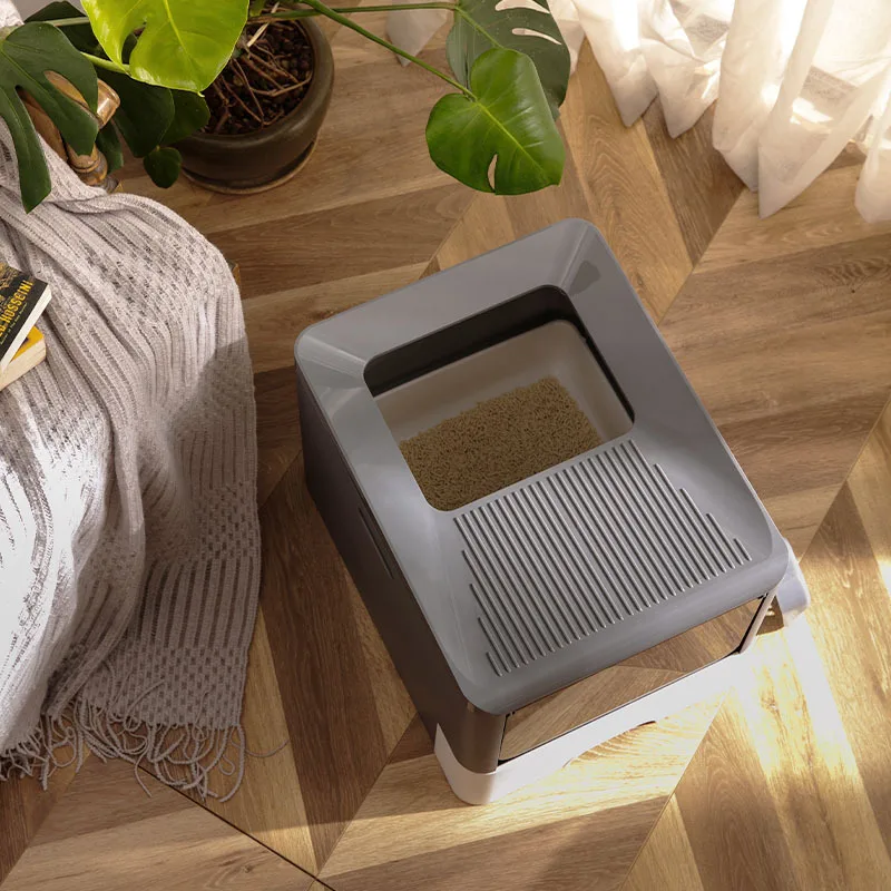 Drawer Type Cat Litter Box Top-entry Folding box Large Fully Enclosed Toilet supplies | Дом и сад