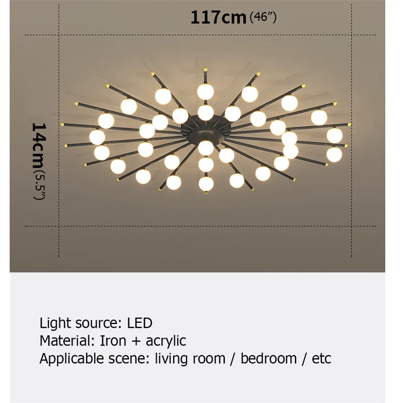 

WPD Nordic Creative Ceiling Light Modern Branch Lamp Fixtures LED Home For Living Dining Room