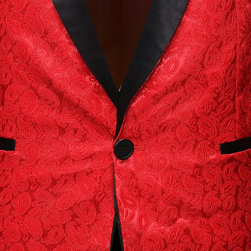 Мужской Жаккардовый костюм с пейсли размеры XL | Мужская одежда