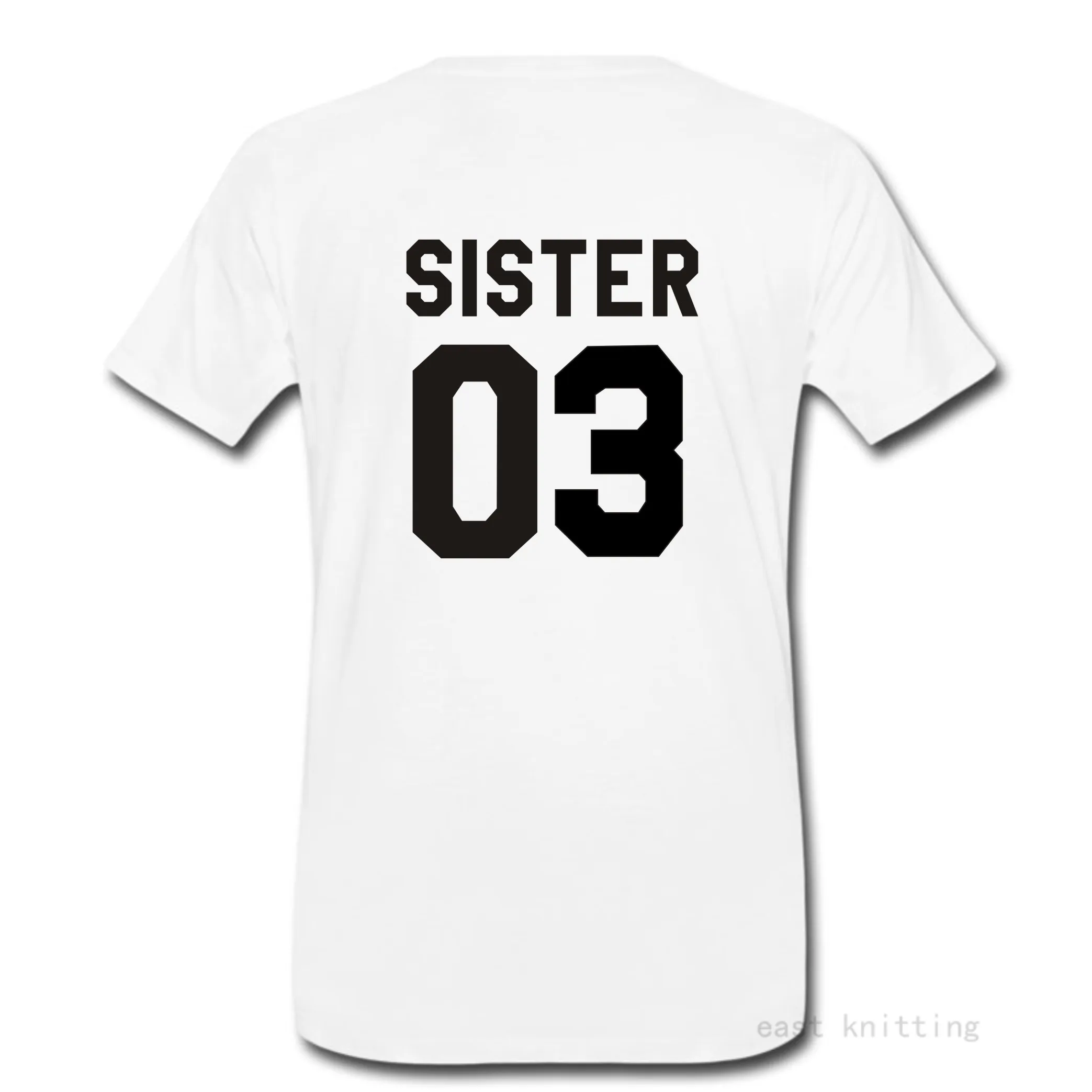 

2021 New Black Top Women Fashion Summer Best Friends T Shirt SISTER 01 SISTER 02 03 Tee Shirt Short Sleeve Casual Women T-shirts