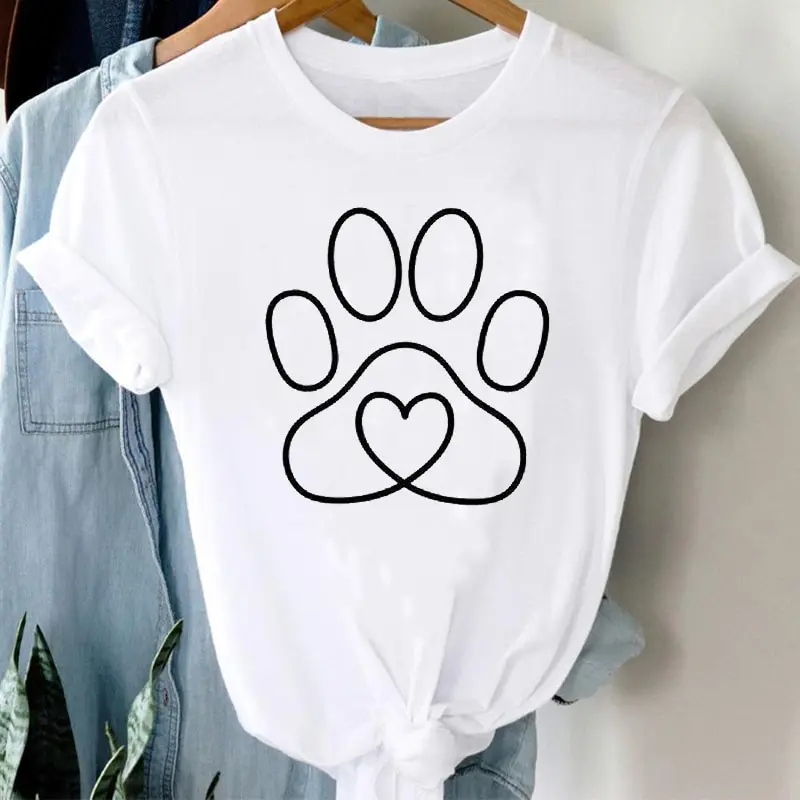 

Lady Tees White Cute Oversized T-shirt Cartoons Printed Women Casual Clothes Top Female T Shirt Tee Cute Kawaii Roupas Femininas