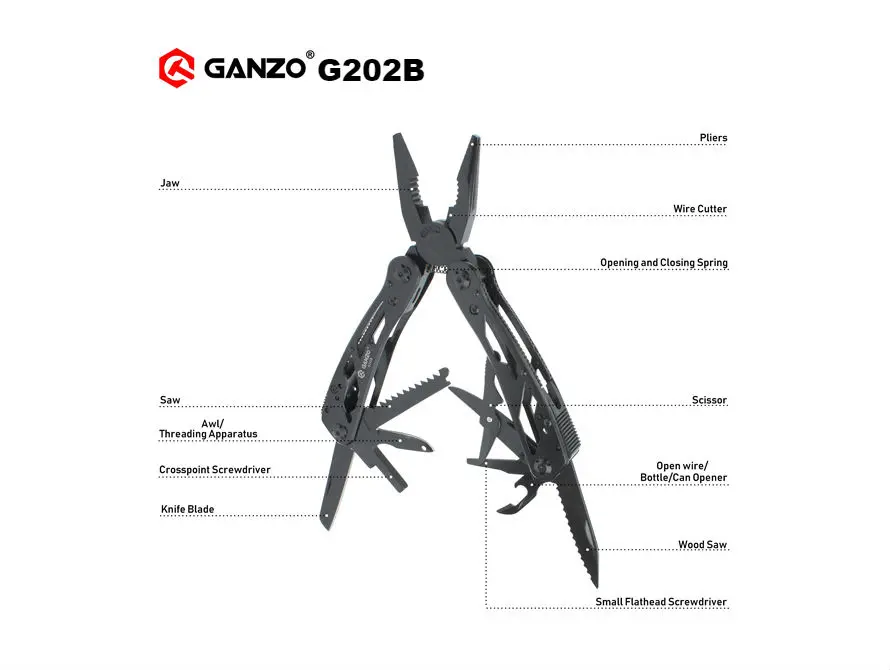 Многофункциональные плоскогубцы Ganzo G202B инструмент для повседневного