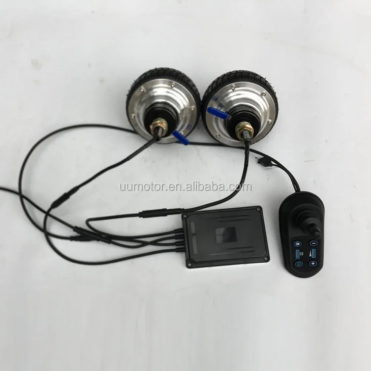 

emb 24v 180w joystick controller brushless dc 6 inch electric wheelchair single shaft motor kit