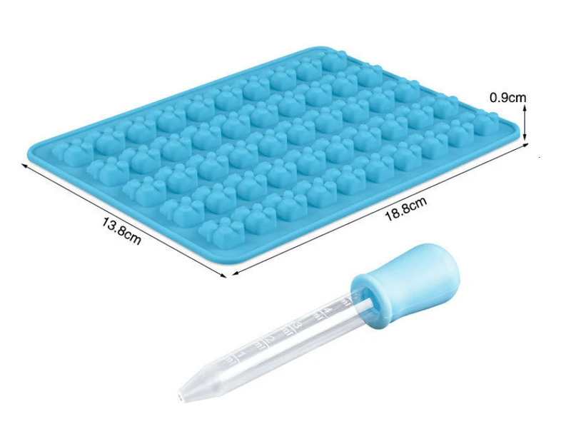 

DIY Multi-use Silicone Cake Tools Mold 1 Set 50 Cavity Silicone Gummy Bear Chocolate Mold Candy Maker Ice Tray Jelly Moulds