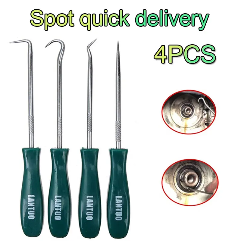 

Pliers 4Pcs 135mm Car Auto Vehicle Oil Seal Screwdrivers Set O-Ring Seal Gasket Puller Remover Pick Hooks Tools Wholesale CSV