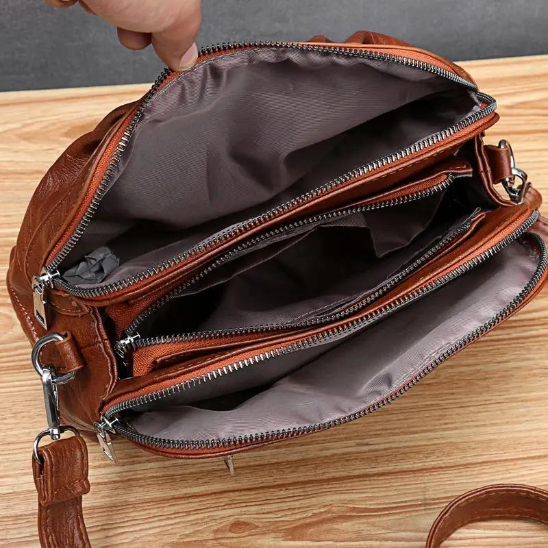 

Vintage Retro Small Leather Crossbody Bags Leather Purse Women Hand Bag Designer Female Mini Solid Color Shoulder Messenger Bag