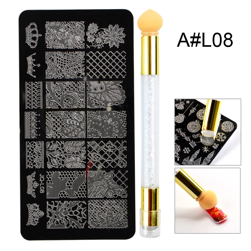 1 комплект Бабочка/снежинка стальная пластина для штамповки ногтей Цветочный