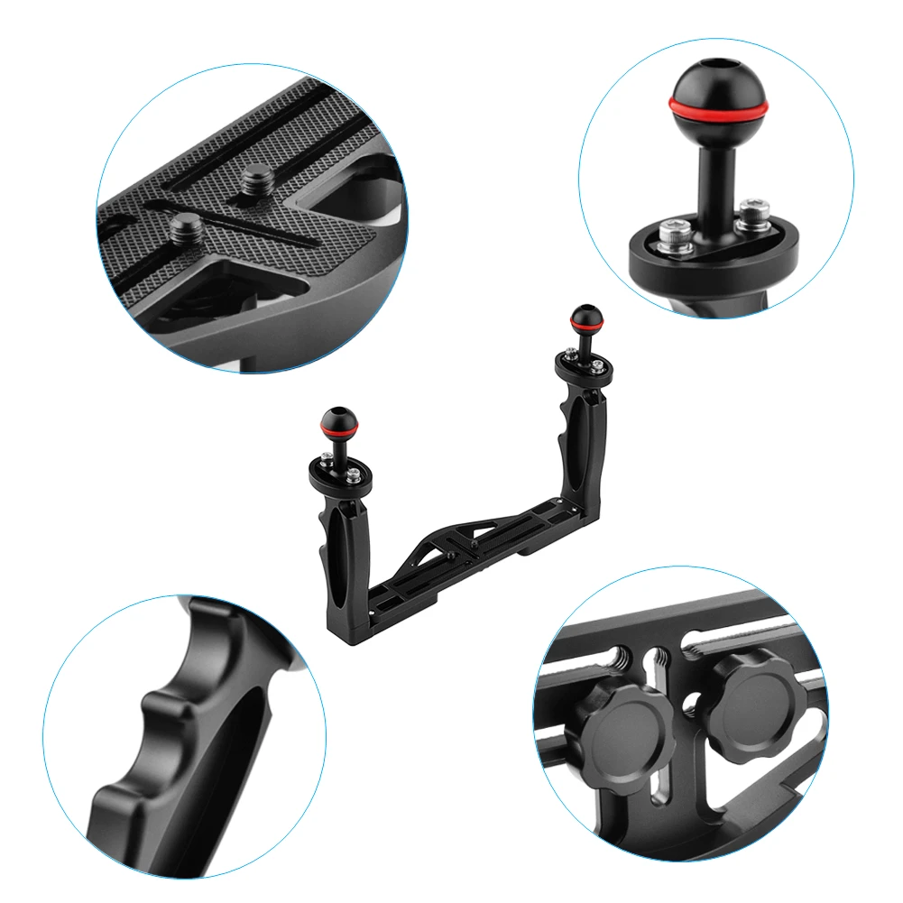 Двойной Ручной Стабилизатор для дайвинга Подводные корпуса лоток захват с